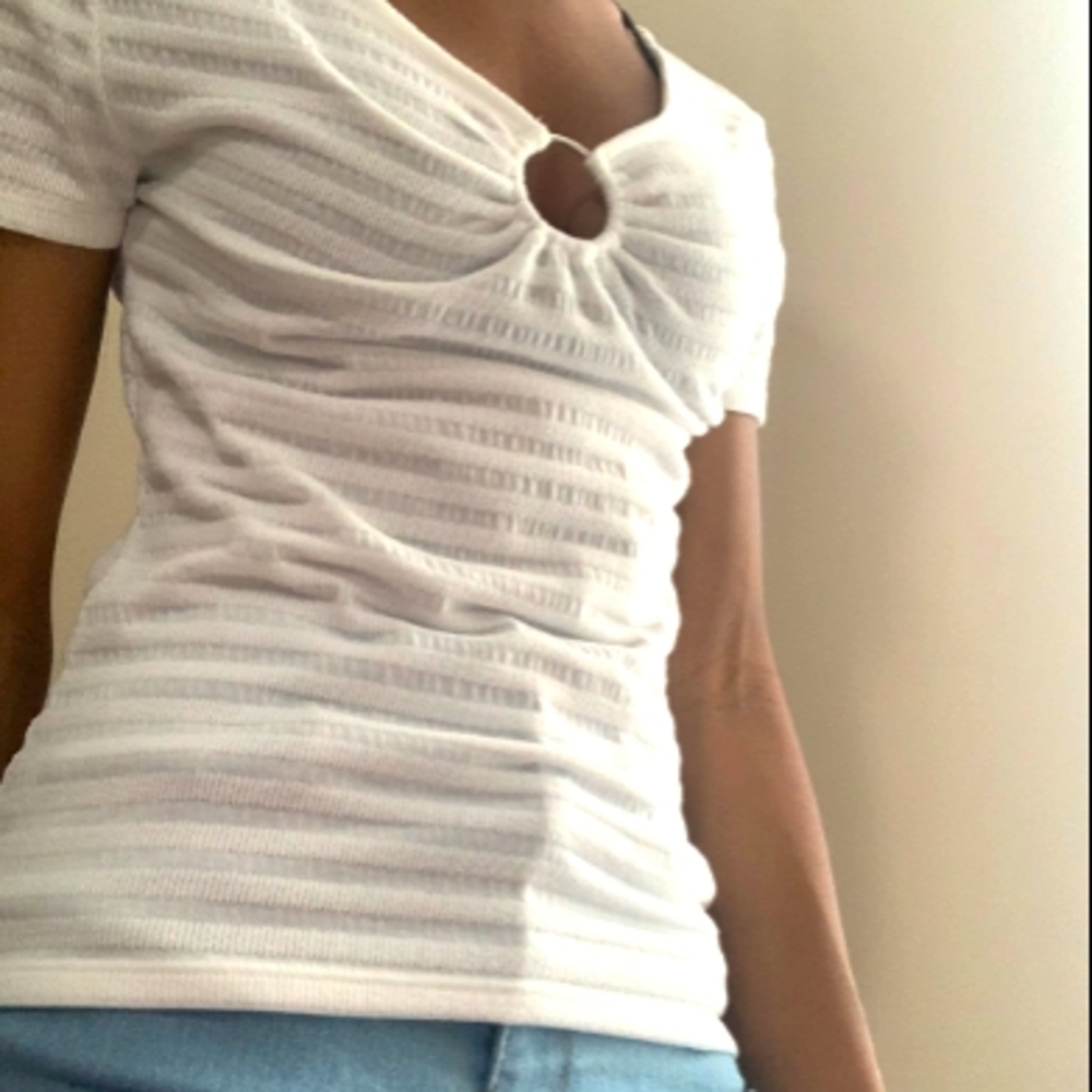 White no boundaries dressy top